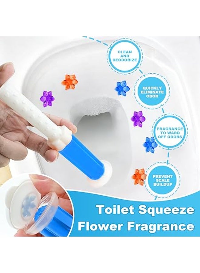 Toilet Stamp Flower, 3 Pieces/42 Flower Toilet Gel Stamp, Toilet Gel Stamp Flowers, Toilet Fresh Seal Stamp, Toilet Cleaning, Toilet Fragrance, Toilet Cleaner, Toilet Freshener, Tree Scents - Image 2